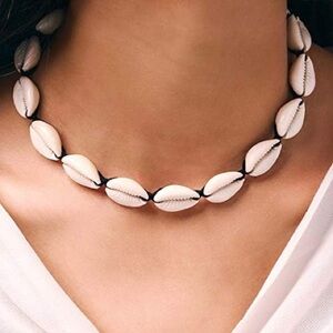 Woman’s Elegant White Puka Shell Necklace